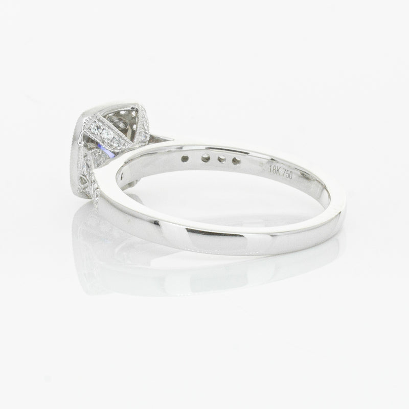 18ct White Gold .60ct Sapphire & Diamond Aurora Ring-Ring-Walker & Hall