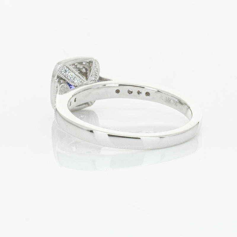 18ct White Gold .60ct Sapphire & Diamond Aurora Ring-Ring-Walker & Hall