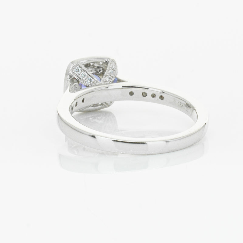 18ct White Gold .60ct Sapphire & Diamond Aurora Ring-Ring-Walker & Hall