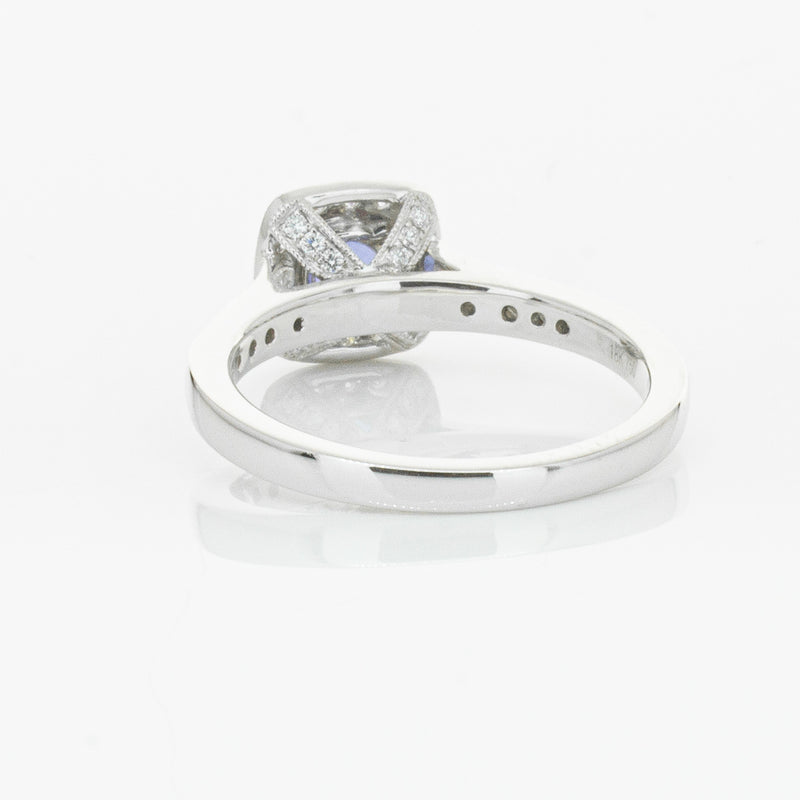 18ct White Gold .60ct Sapphire & Diamond Aurora Ring-Ring-Walker & Hall