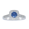 18ct White Gold .60ct Sapphire & Diamond Aurora Ring-Ring-Walker & Hall
