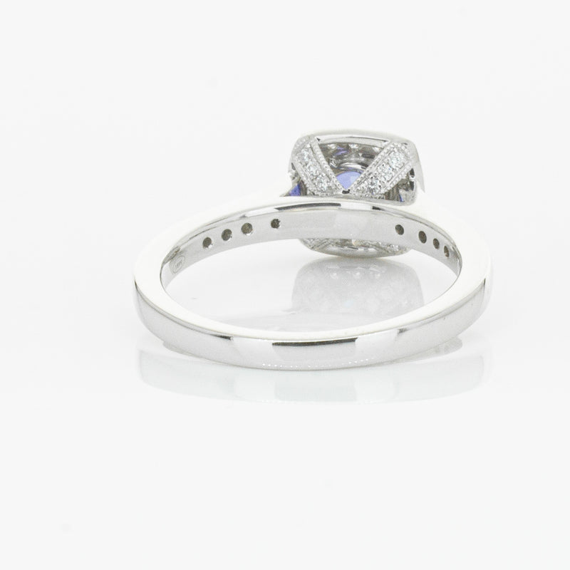 18ct White Gold .60ct Sapphire & Diamond Aurora Ring-Ring-Walker & Hall