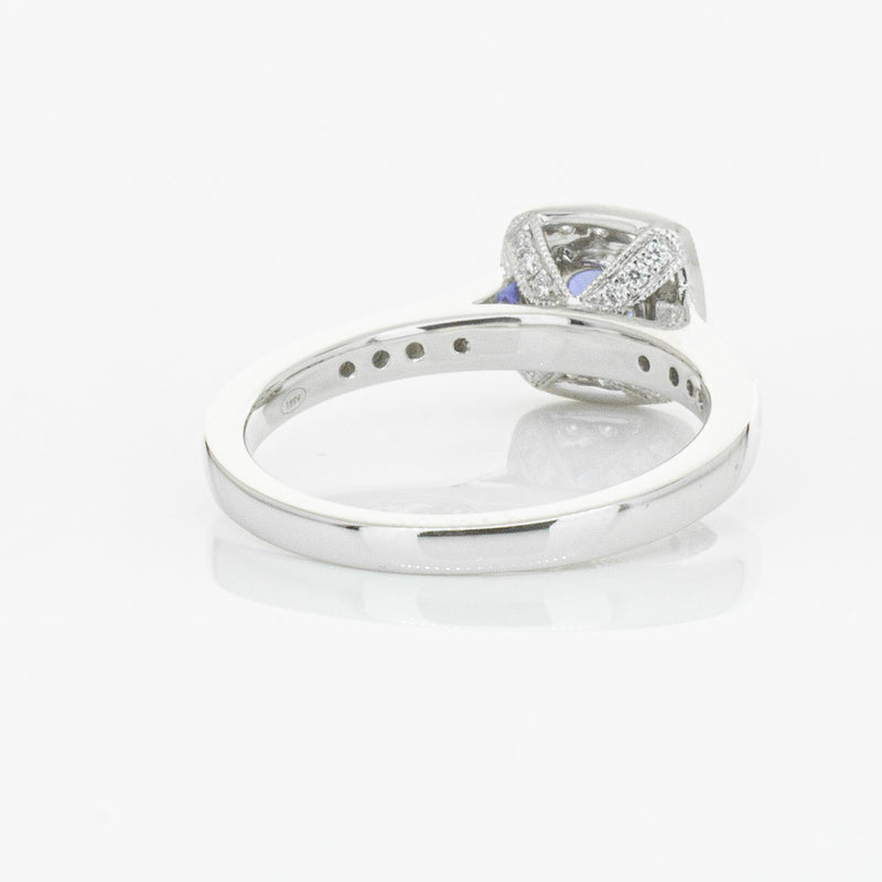 18ct White Gold .60ct Sapphire & Diamond Aurora Ring-Ring-Walker & Hall