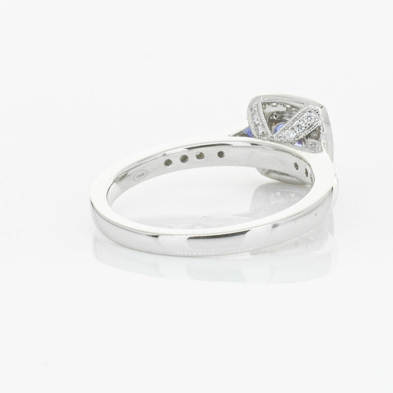 18ct White Gold .60ct Sapphire & Diamond Aurora Ring-Ring-Walker & Hall