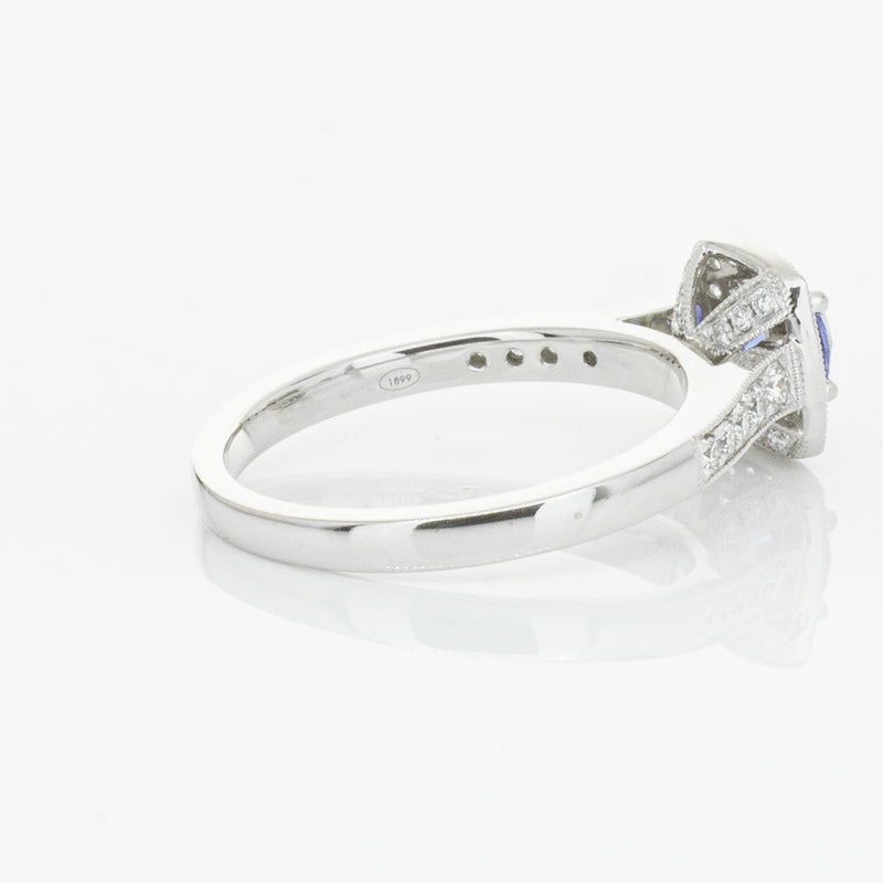 18ct White Gold .60ct Sapphire & Diamond Aurora Ring-Ring-Walker & Hall