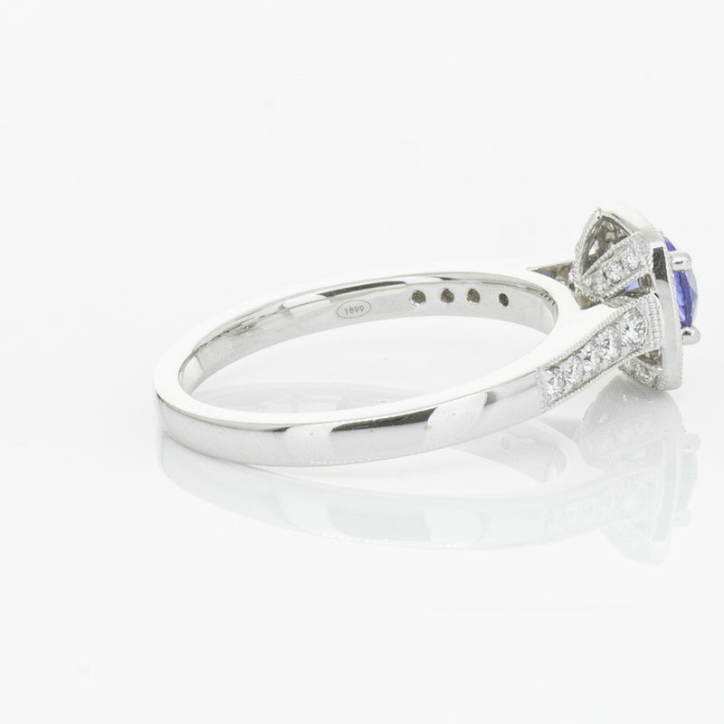 18ct White Gold .60ct Sapphire & Diamond Aurora Ring-Ring-Walker & Hall
