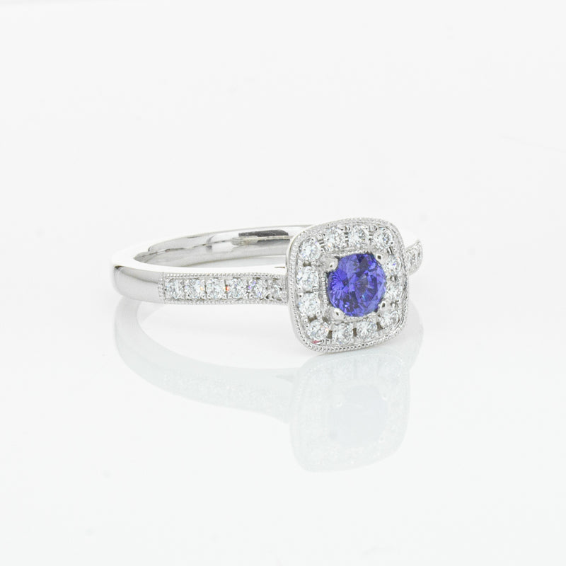 18ct White Gold .38ct Sapphire & Diamond Aurora Ring-Ring-Walker & Hall