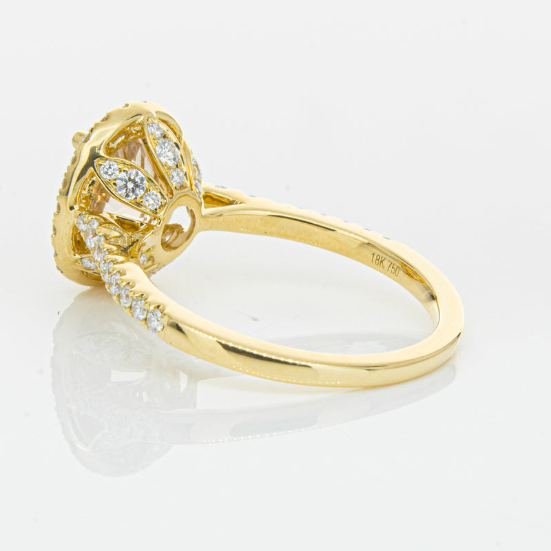 18ct Yellow Gold 1.79ct Morganite & Diamond Sierra Ring-Ring-Walker & Hall