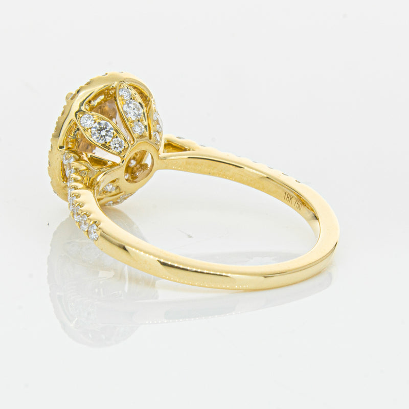 18ct Yellow Gold 1.79ct Morganite & Diamond Sierra Ring-Ring-Walker & Hall