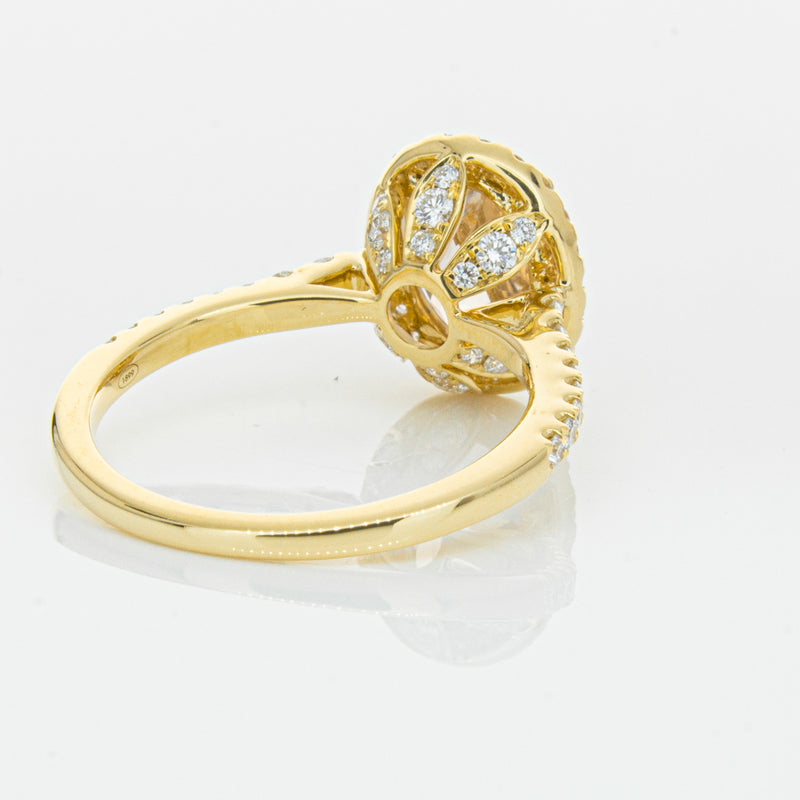 18ct Yellow Gold 1.79ct Morganite & Diamond Sierra Ring-Ring-Walker & Hall