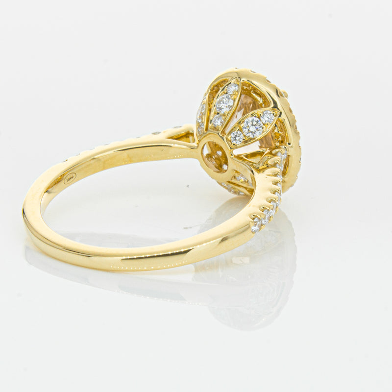 18ct Yellow Gold 1.79ct Morganite & Diamond Sierra Ring-Ring-Walker & Hall