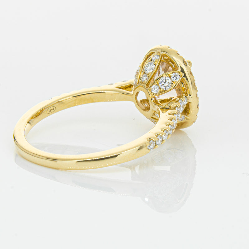 18ct Yellow Gold 1.79ct Morganite & Diamond Sierra Ring-Ring-Walker & Hall