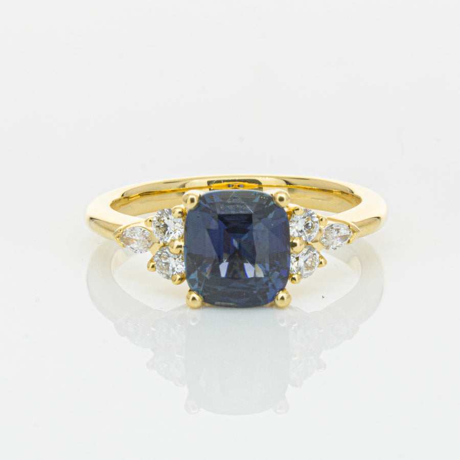 18ct Yellow Gold 2.26ct Sapphire & Diamond Oriana Ring-Ring-Walker & Hall