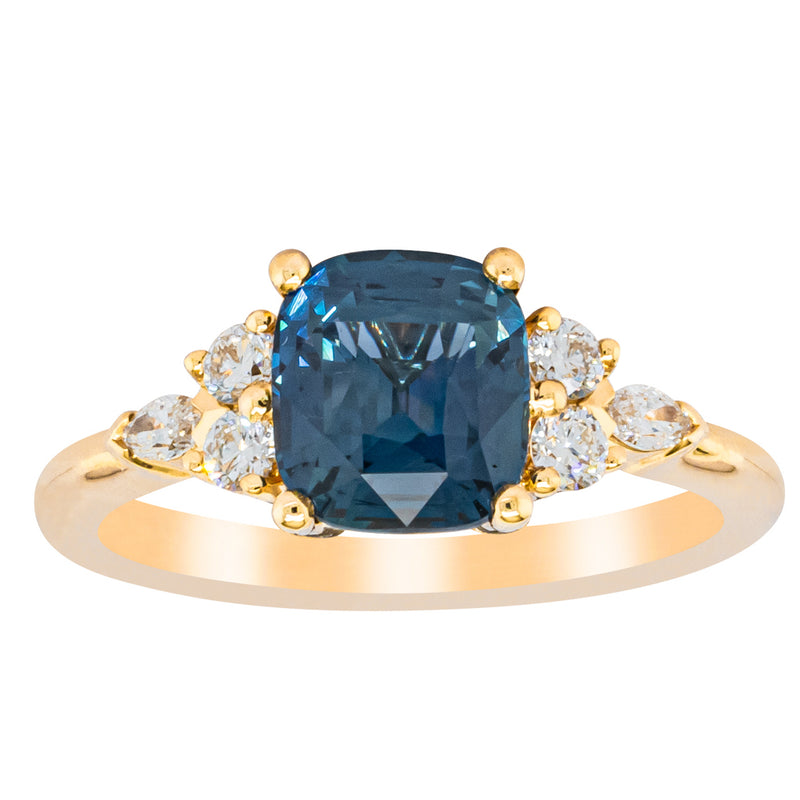 18ct Yellow Gold 2.26ct Sapphire & Diamond Oriana Ring-Ring-Walker & Hall