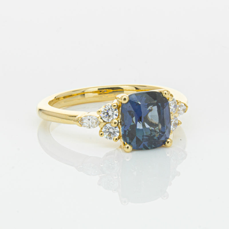 18ct Yellow Gold 2.26ct Sapphire & Diamond Oriana Ring-Ring-Walker & Hall