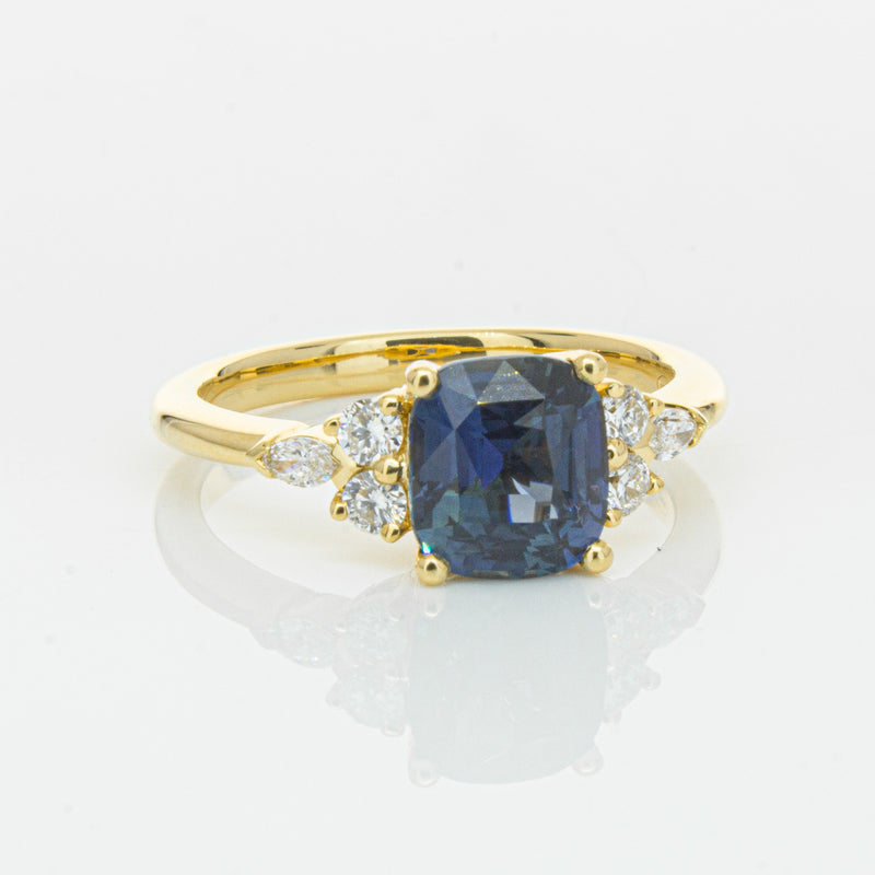 18ct Yellow Gold 2.26ct Sapphire & Diamond Oriana Ring-Ring-Walker & Hall