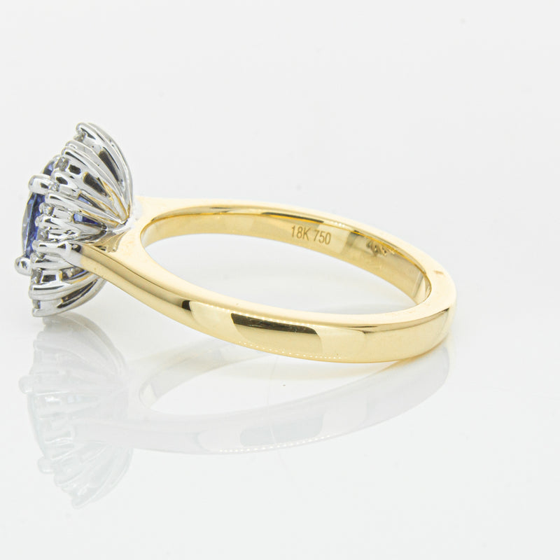 18ct Yellow Gold 1.64ct Sapphire & Diamond Belle Ring-Ring-Walker & Hall