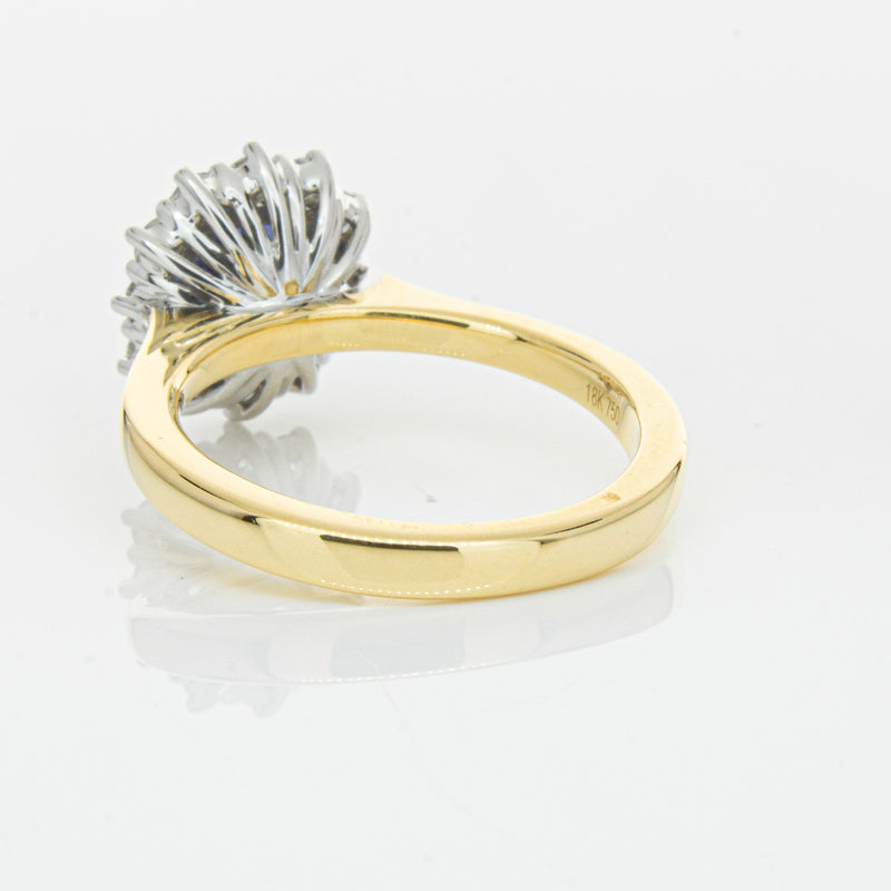 18ct Yellow Gold 1.64ct Sapphire & Diamond Belle Ring-Ring-Walker & Hall