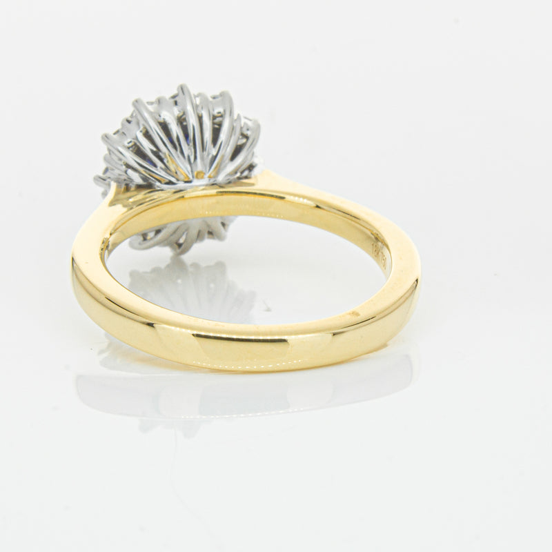 18ct Yellow Gold 1.64ct Sapphire & Diamond Belle Ring-Ring-Walker & Hall
