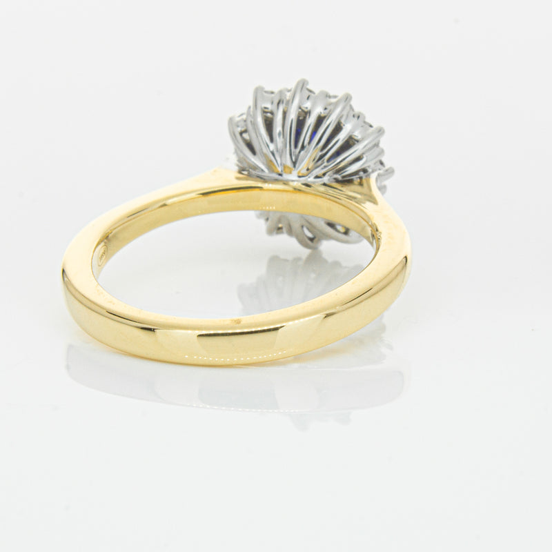 18ct Yellow Gold 1.64ct Sapphire & Diamond Belle Ring-Ring-Walker & Hall
