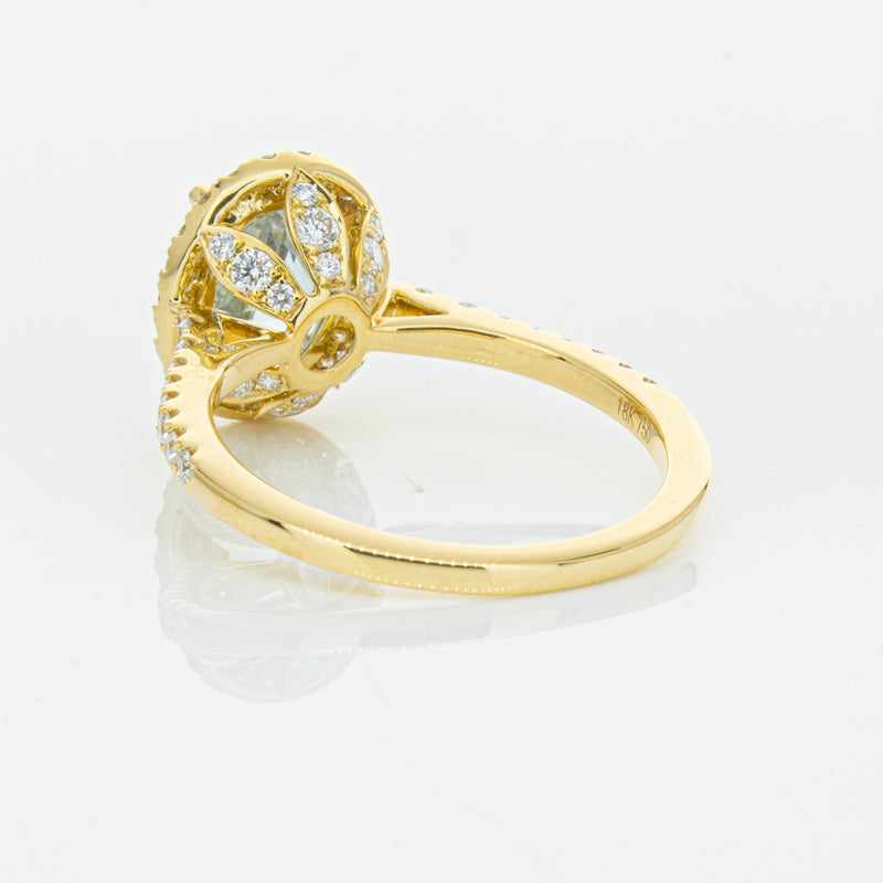 18ct Yellow Gold 1.94ct Aquamarine & Diamond Sierra Ring-Ring-Walker & Hall