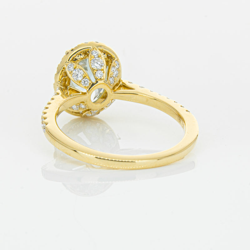 18ct Yellow Gold 1.94ct Aquamarine & Diamond Sierra Ring-Ring-Walker & Hall