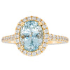 18ct Yellow Gold 1.94ct Aquamarine & Diamond Sierra Ring-Ring-Walker & Hall