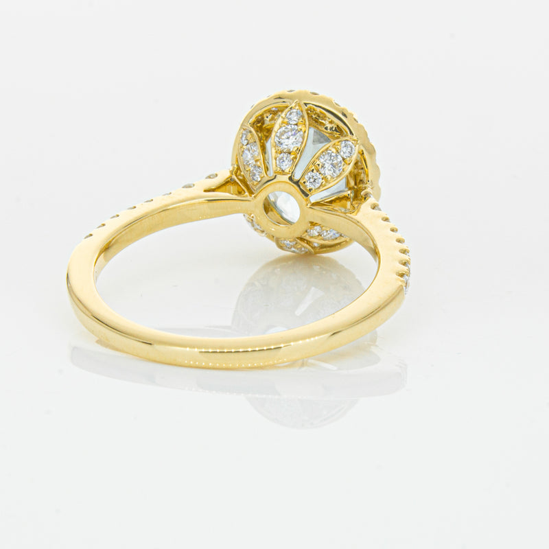 18ct Yellow Gold 1.94ct Aquamarine & Diamond Sierra Ring-Ring-Walker & Hall