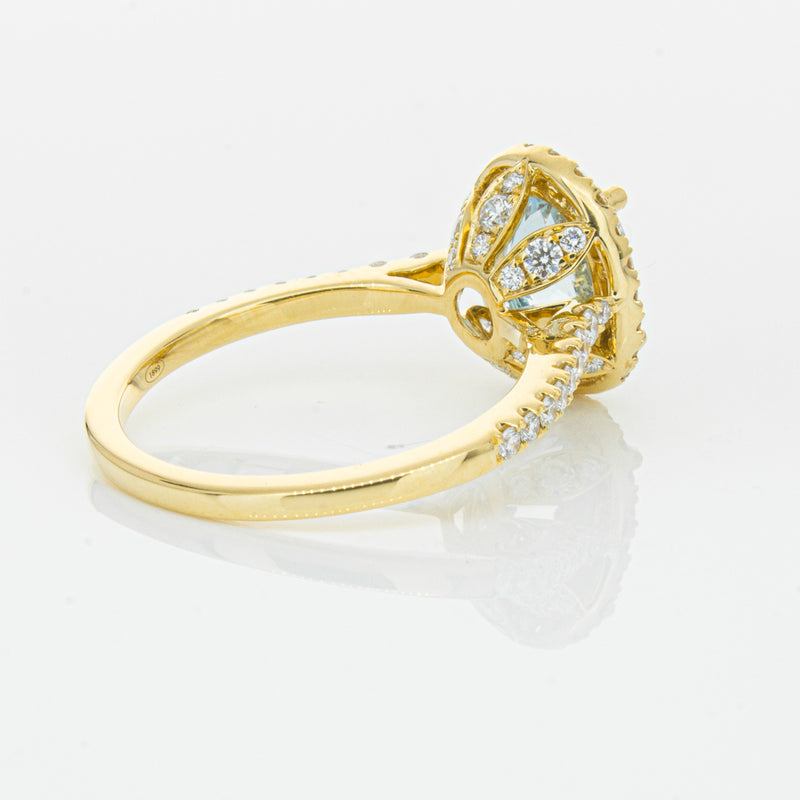 18ct Yellow Gold 1.94ct Aquamarine & Diamond Sierra Ring-Ring-Walker & Hall