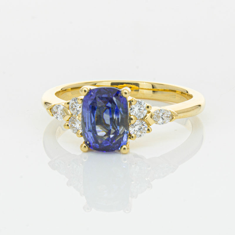 18ct Yellow Gold 2.01ct Sapphire & Diamond Oriana Ring-Ring-Walker & Hall