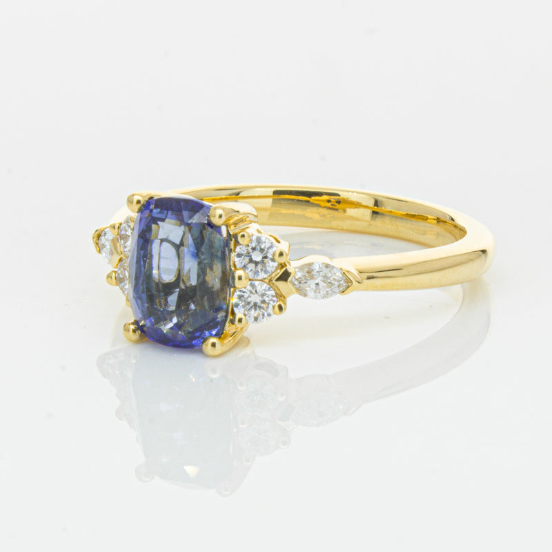 18ct Yellow Gold 2.01ct Sapphire & Diamond Oriana Ring-Ring-Walker & Hall