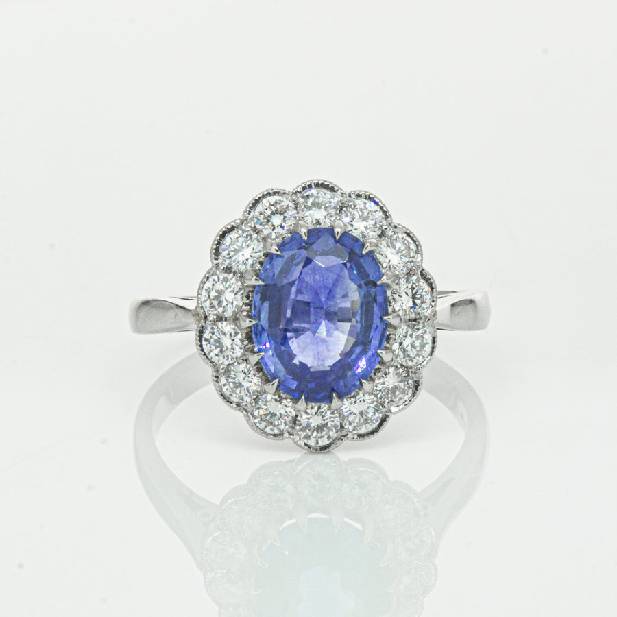 Deja Vu Platinum 2.23ct Sapphire & Diamond Ring-Ring-Walker & Hall