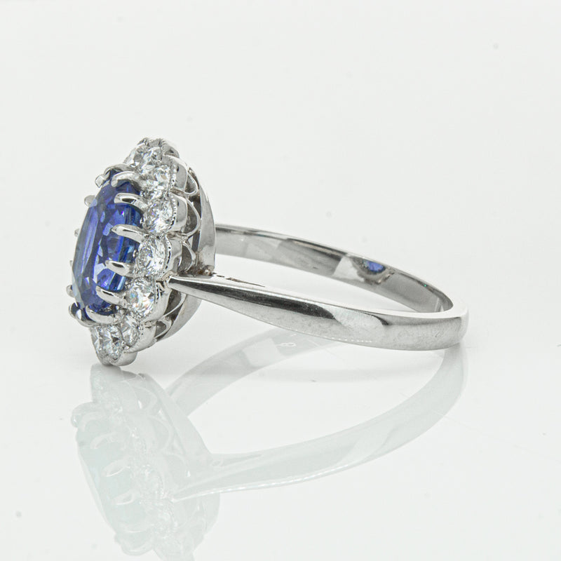 Deja Vu Platinum 2.23ct Sapphire & Diamond Ring-Ring-Walker & Hall