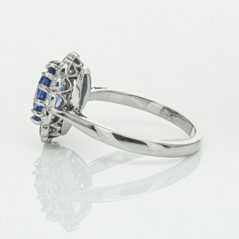 Deja Vu Platinum 2.23ct Sapphire & Diamond Ring-Ring-Walker & Hall
