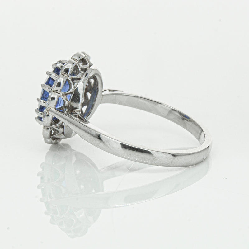 Deja Vu Platinum 2.23ct Sapphire & Diamond Ring-Ring-Walker & Hall