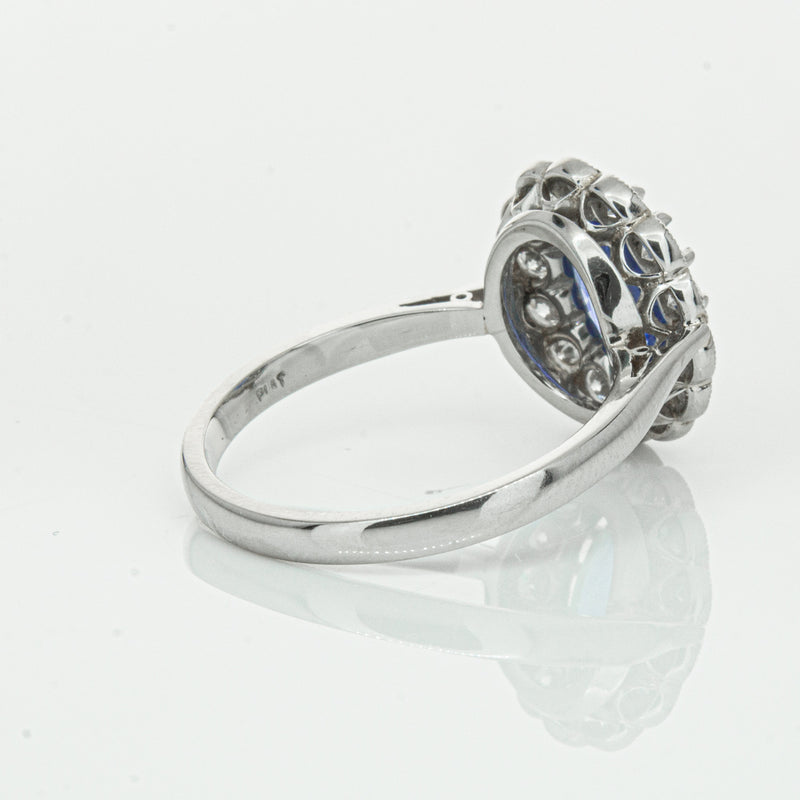 Deja Vu Platinum 2.23ct Sapphire & Diamond Ring-Ring-Walker & Hall