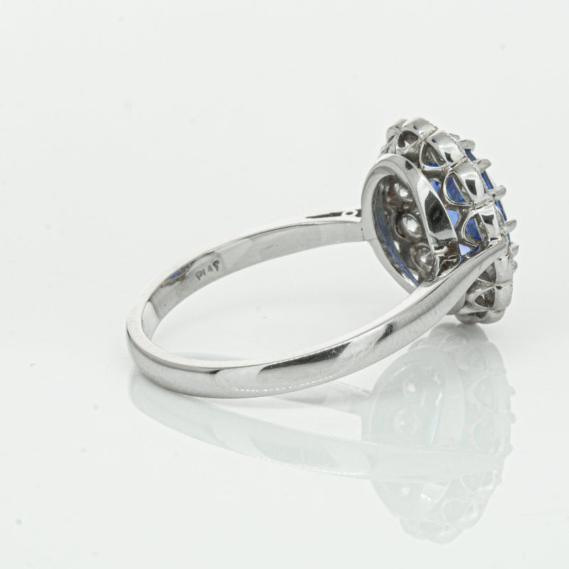 Deja Vu Platinum 2.23ct Sapphire & Diamond Ring-Ring-Walker & Hall