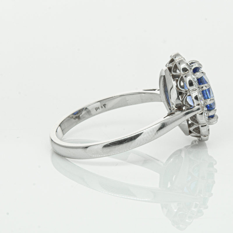 Deja Vu Platinum 2.23ct Sapphire & Diamond Ring-Ring-Walker & Hall