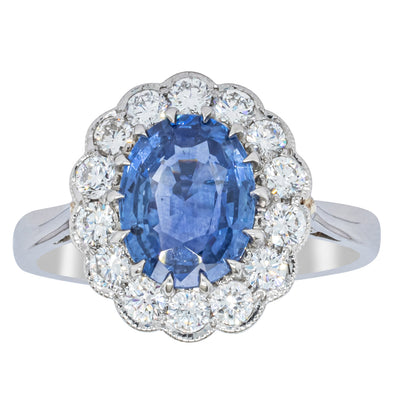 Deja Vu Platinum 2.23ct Sapphire & Diamond Ring-Ring-Walker & Hall
