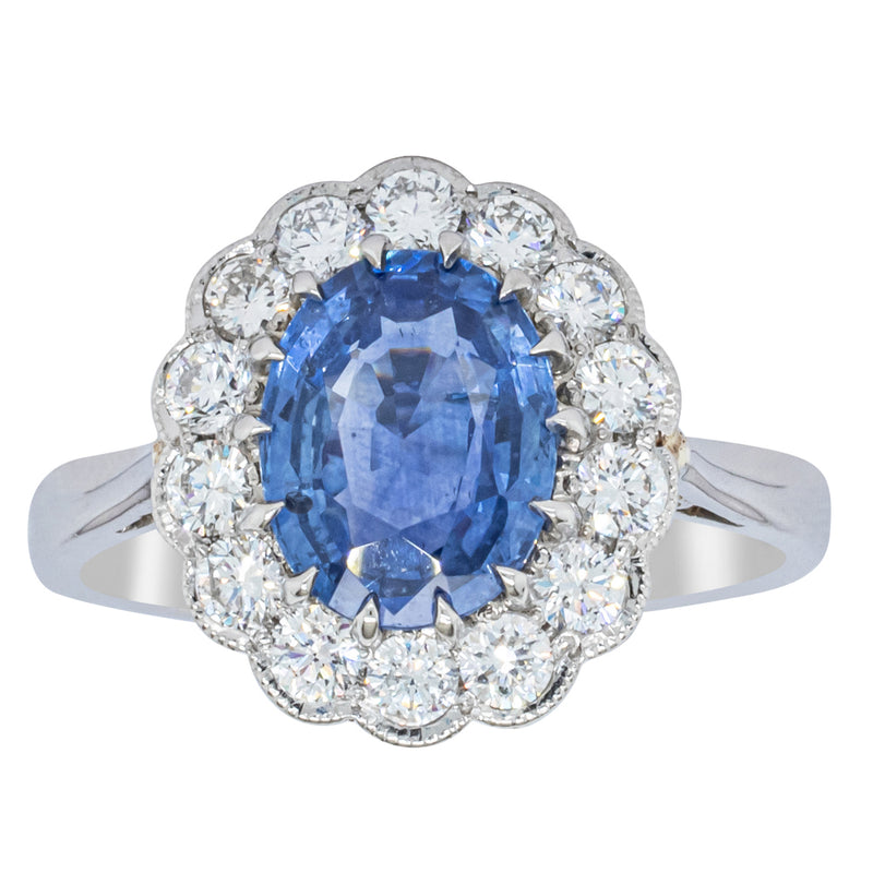 Deja Vu Platinum 2.23ct Sapphire & Diamond Ring-Ring-Walker & Hall