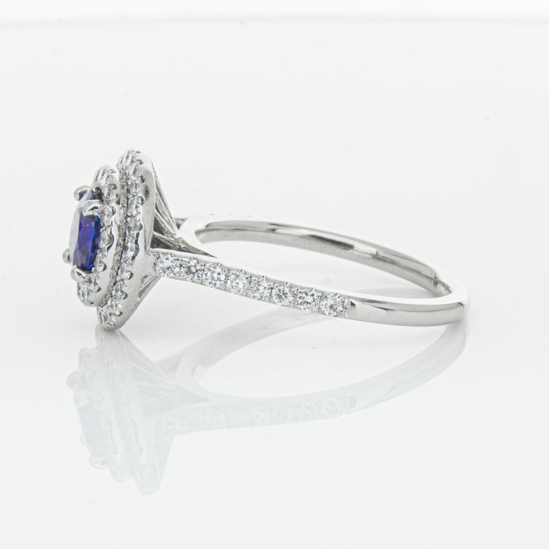 Deja Vu Platinum .88ct Sapphire & Diamond Ring-Ring-Walker & Hall