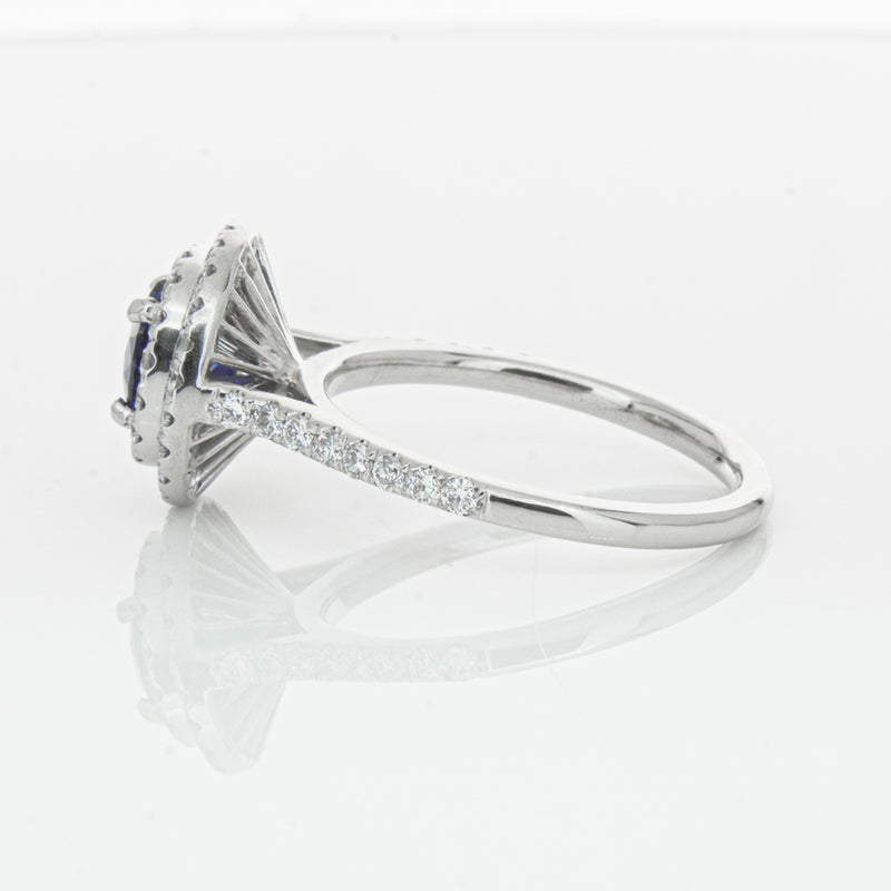 Deja Vu Platinum .88ct Sapphire & Diamond Ring-Ring-Walker & Hall