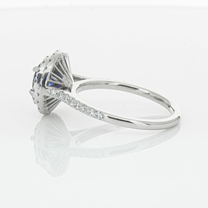 Deja Vu Platinum .88ct Sapphire & Diamond Ring-Ring-Walker & Hall