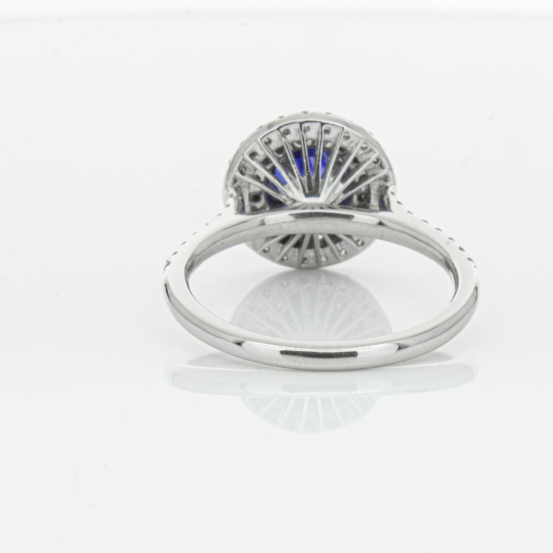 Deja Vu Platinum .88ct Sapphire & Diamond Ring-Ring-Walker & Hall