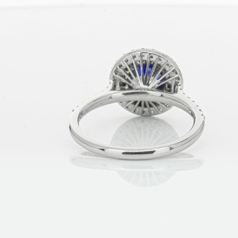 Deja Vu Platinum .88ct Sapphire & Diamond Ring-Ring-Walker & Hall