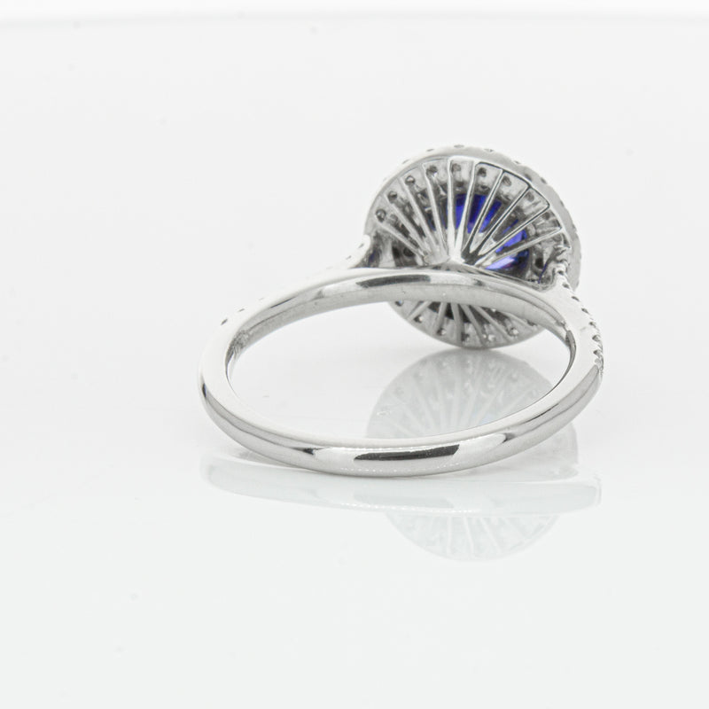 Deja Vu Platinum .88ct Sapphire & Diamond Ring-Ring-Walker & Hall