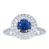Deja Vu Platinum .88ct Sapphire & Diamond Ring-Ring-Walker & Hall