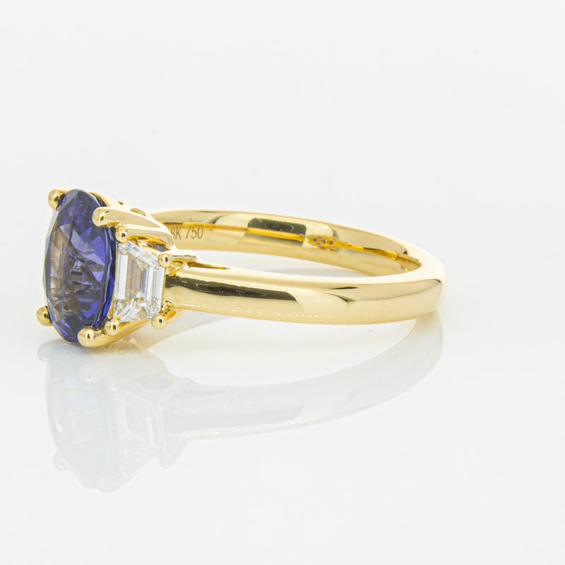 18ct Yellow Gold Sapphire & Diamond Ring-Ring-Walker & Hall