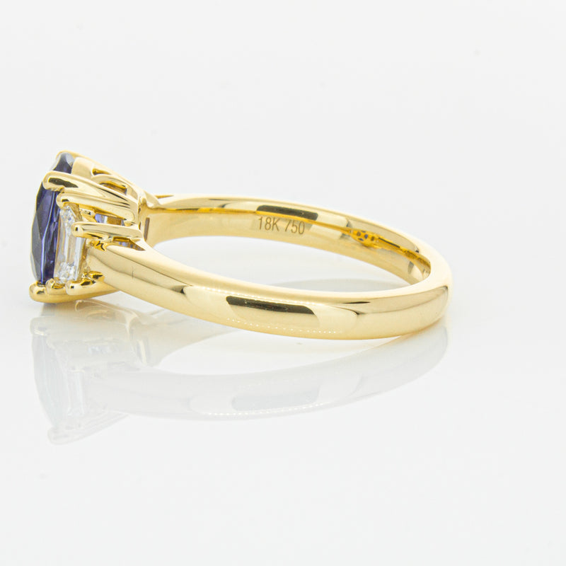 18ct Yellow Gold Sapphire & Diamond Ring-Ring-Walker & Hall