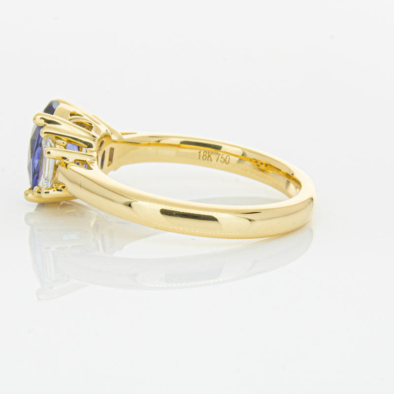 18ct Yellow Gold Sapphire & Diamond Ring-Ring-Walker & Hall